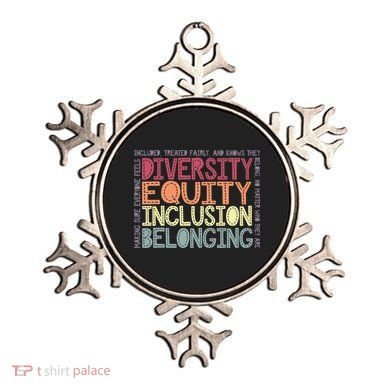 Retro Diversity Equity Inclusion Belonging DEIB Teacher Ornament