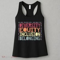 Retro Diversity Equity Inclusion Belonging DEIB Teacher Women's Tank Top thumb 3