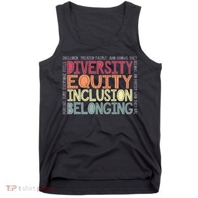 Retro Diversity Equity Inclusion Belonging DEIB Teacher Tank Top
