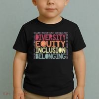 Retro Diversity Equity Inclusion Belonging DEIB Teacher Toddler T-Shirt thumb 2