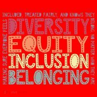 Retro Diversity Equity Inclusion Belonging DEIB Teacher Santa Hat thumb 1