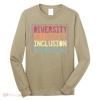 Retro Diversity Equity Inclusion Belonging DEIB Teacher Long Sleeve Shirt thumb 0