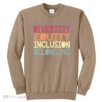Retro Diversity Equity Inclusion Belonging DEIB Teacher Sweatshirt thumb 0