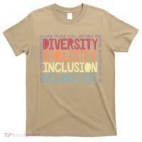 Retro Diversity Equity Inclusion Belonging DEIB Teacher T-Shirt thumb 0