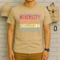 Retro Diversity Equity Inclusion Belonging DEIB Teacher T-Shirt thumb 6