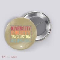 Retro Diversity Equity Inclusion Belonging DEIB Teacher Button thumb 0