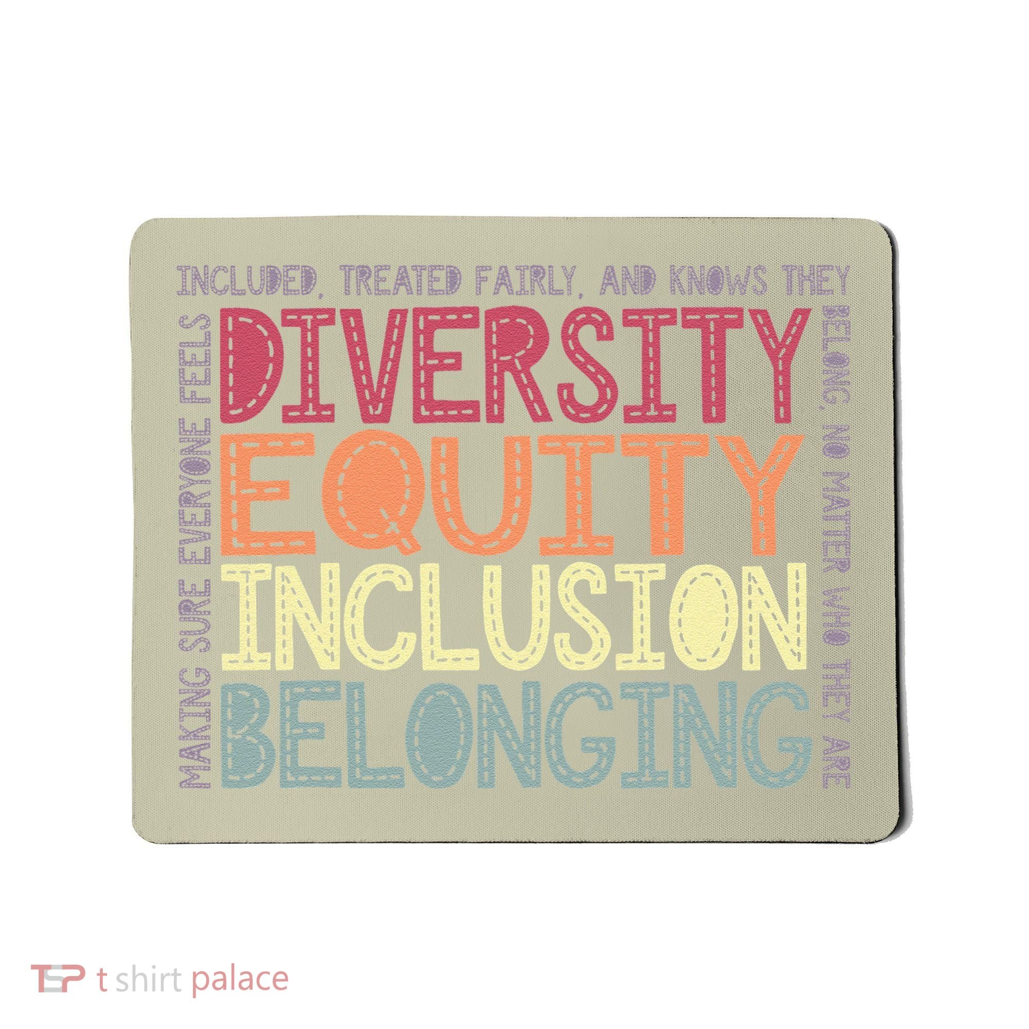 Retro Diversity Equity Inclusion Belonging DEIB Teacher Mousepad
