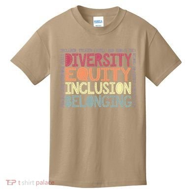 Retro Diversity Equity Inclusion Belonging DEIB Teacher Kids T-Shirt