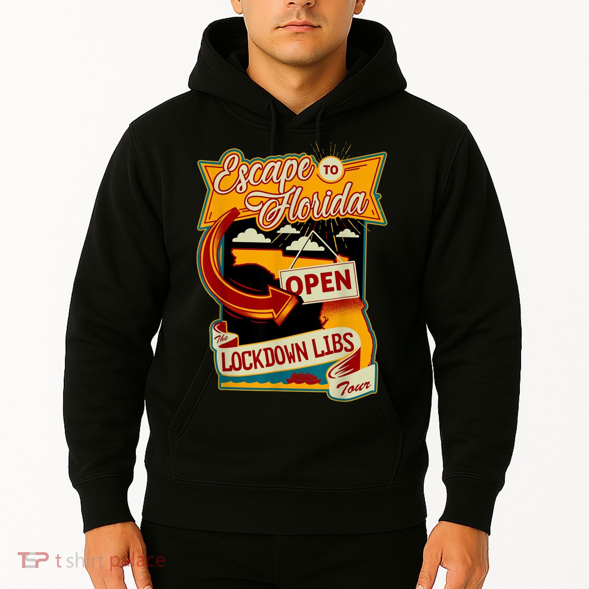 Ron DeSantis Escape To Florida Vinatge Hoodie