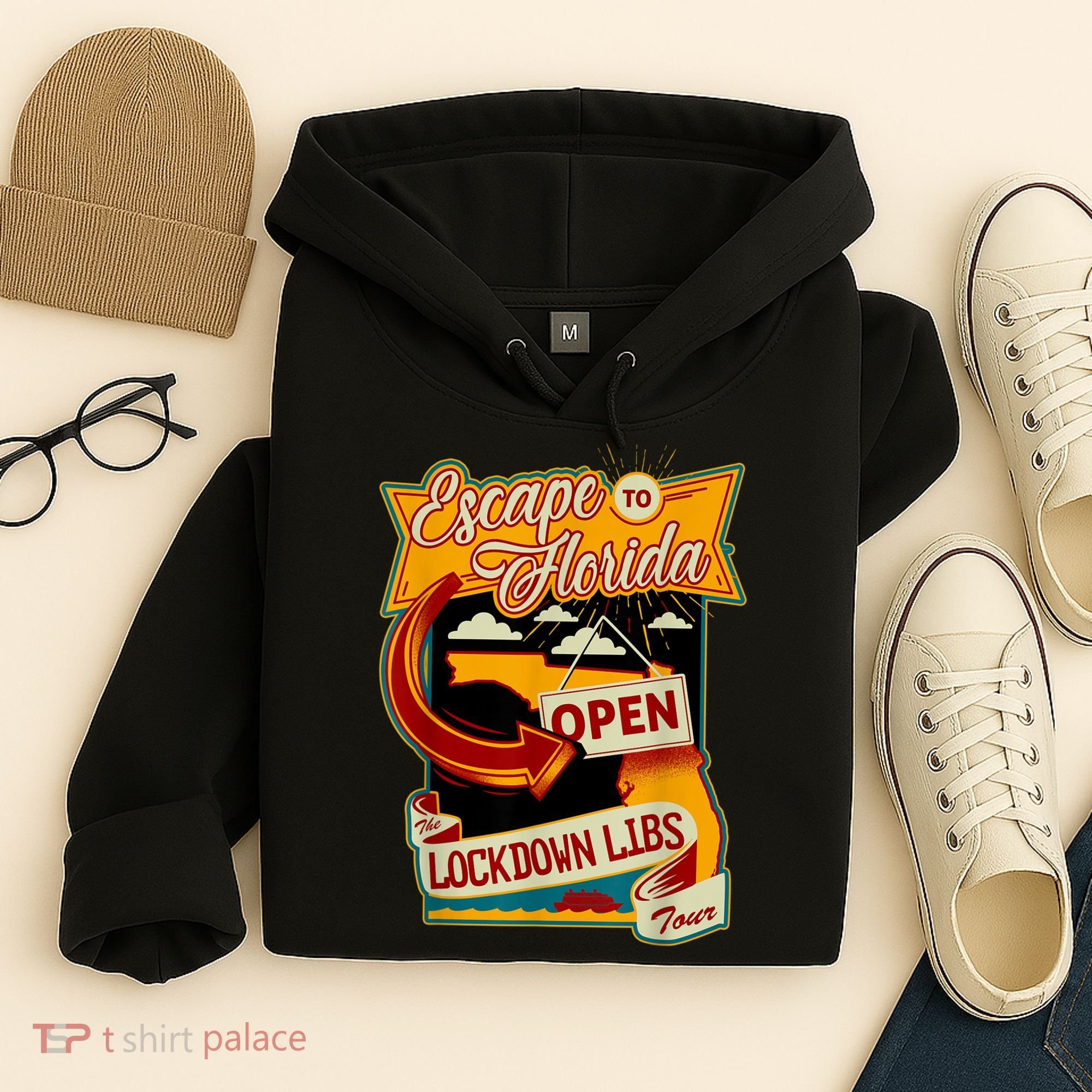 Ron DeSantis Escape To Florida Vinatge Hoodie