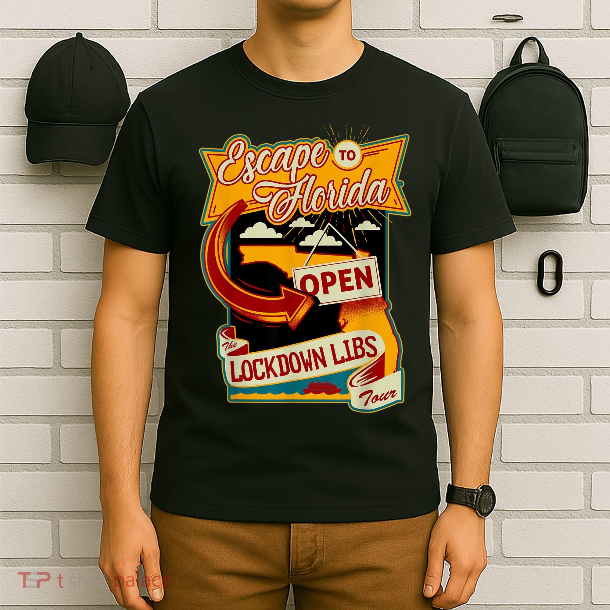 Ron DeSantis Escape To Florida Vinatge T-Shirt