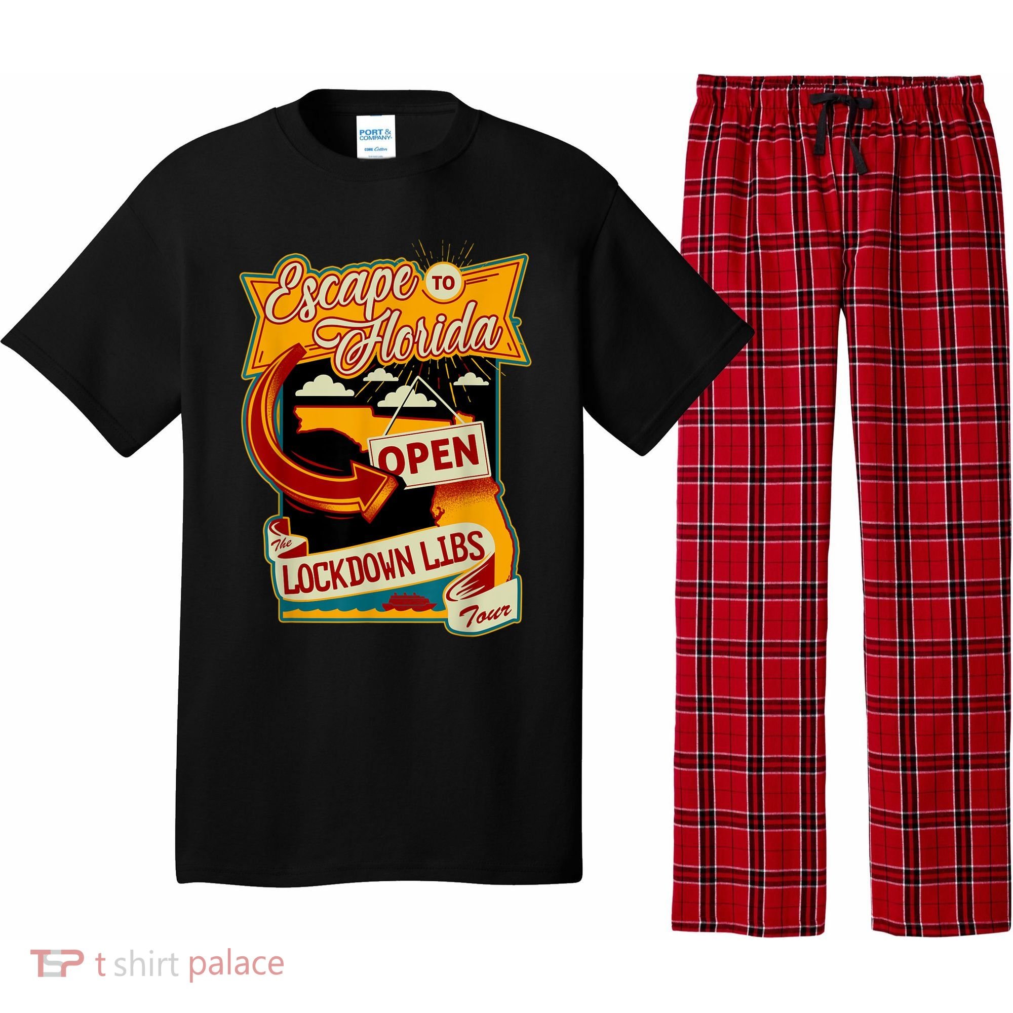 Ron DeSantis Escape To Florida Vinatge Pajama Set