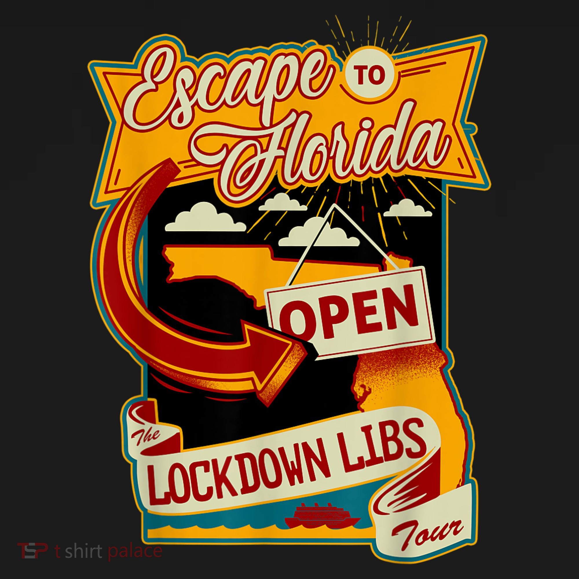 Ron DeSantis Escape To Florida Vinatge Polo