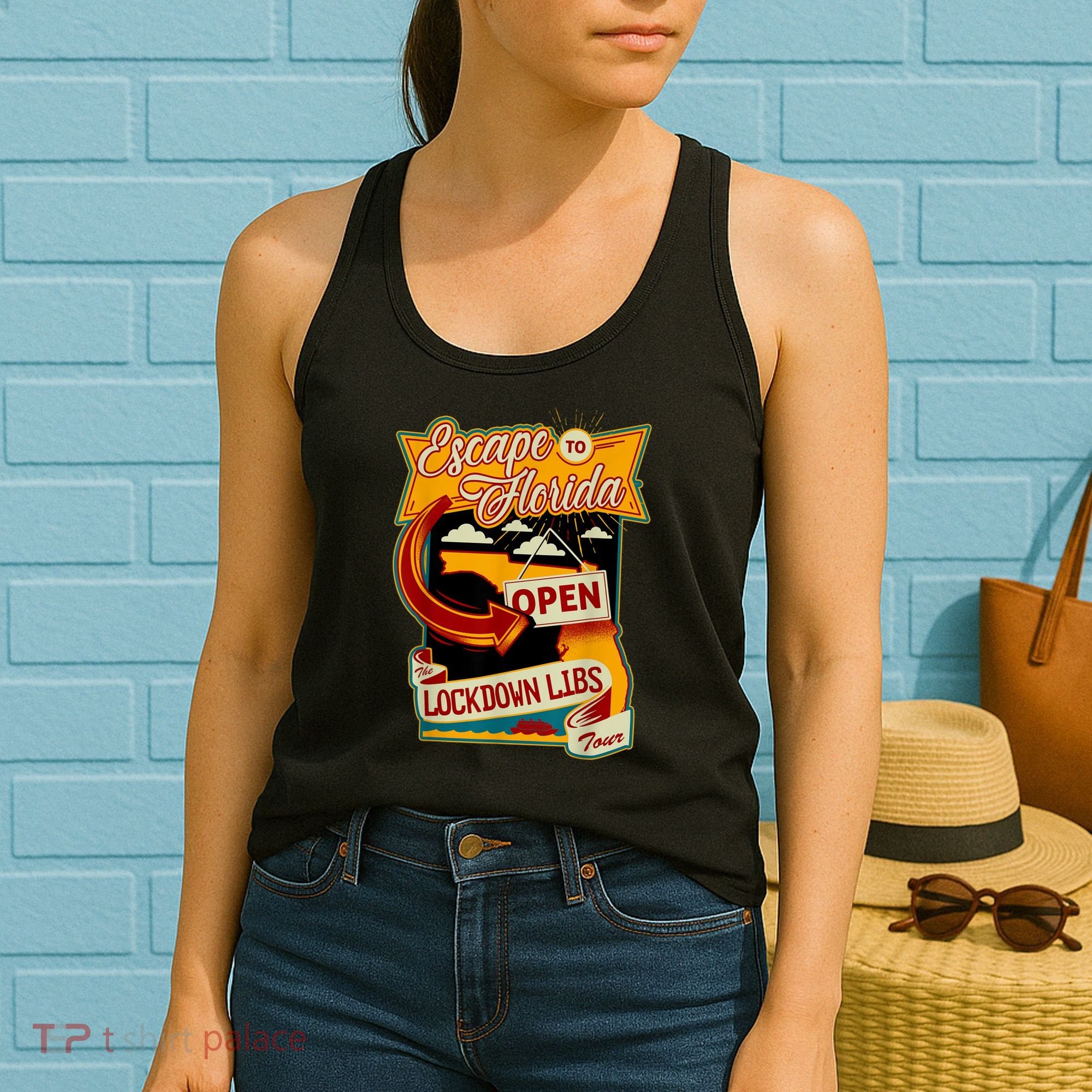 Ron DeSantis Escape To Florida Vinatge Women's Tank Top