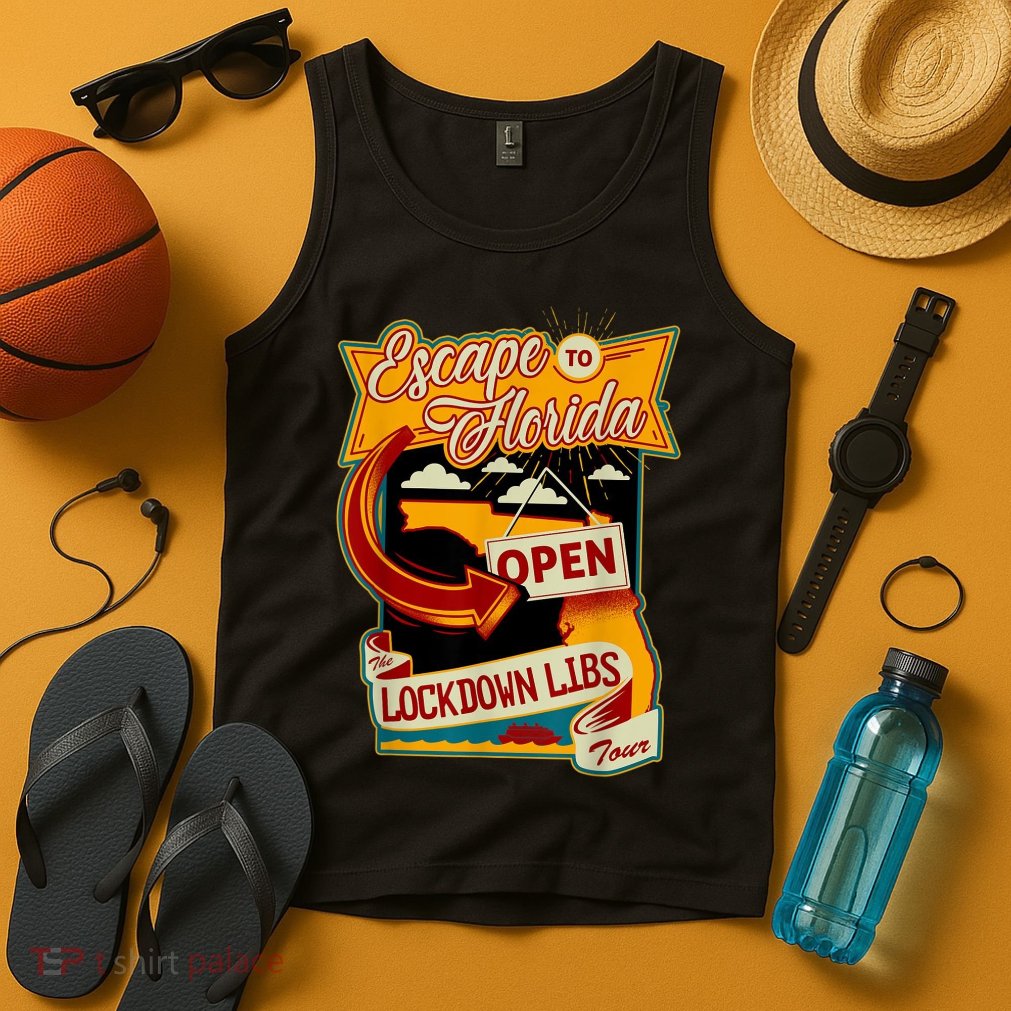 Ron DeSantis Escape To Florida Vinatge Tank Top