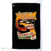 Ron DeSantis Escape To Florida Vinatge Golf Towel thumb 0