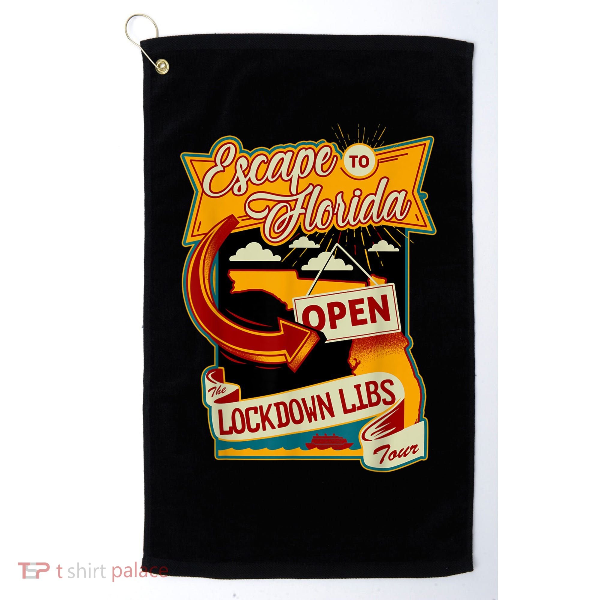 Ron DeSantis Escape To Florida Vinatge Golf Towel