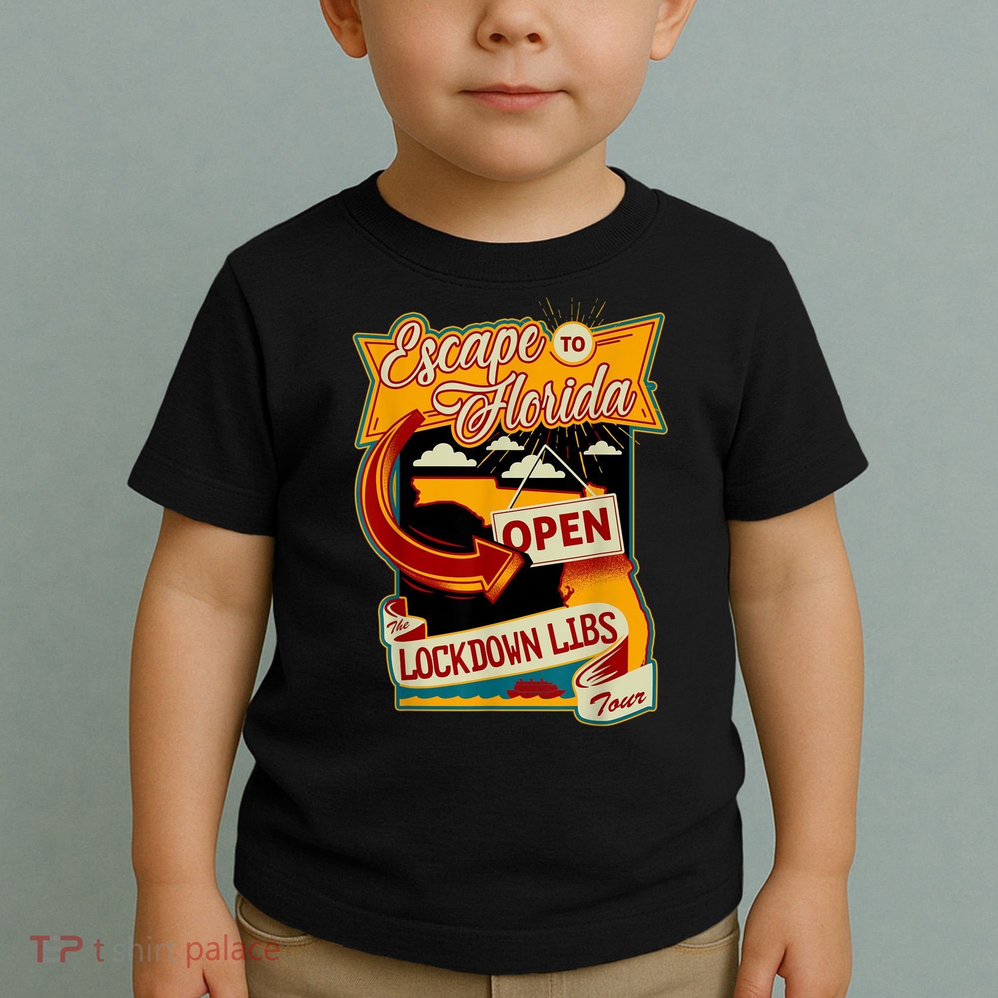 Ron DeSantis Escape To Florida Vinatge Toddler T-Shirt