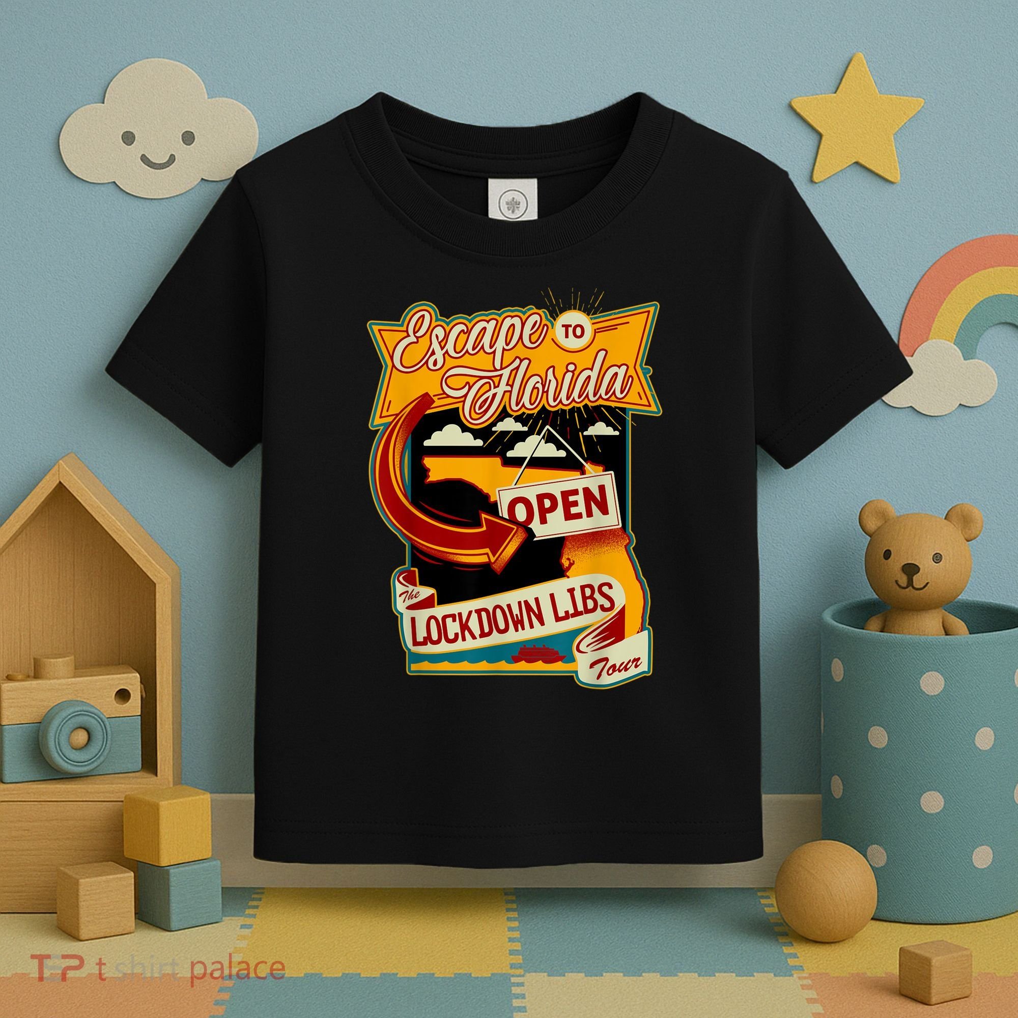 Ron DeSantis Escape To Florida Vinatge Toddler T-Shirt