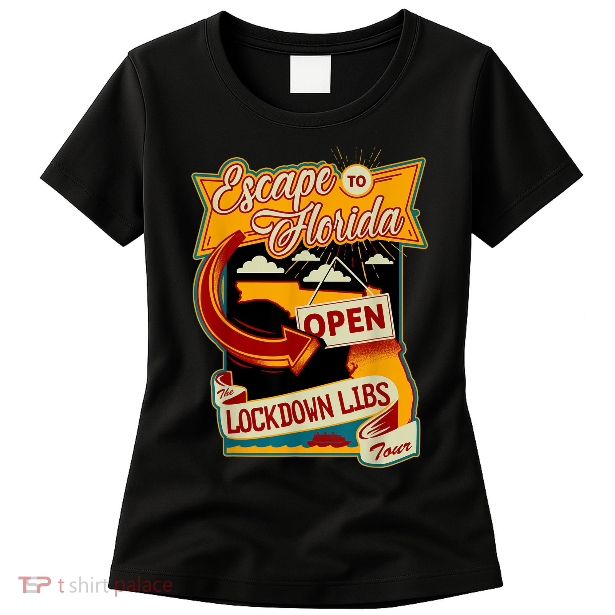 Ron DeSantis Escape To Florida Vinatge Women's T-Shirt