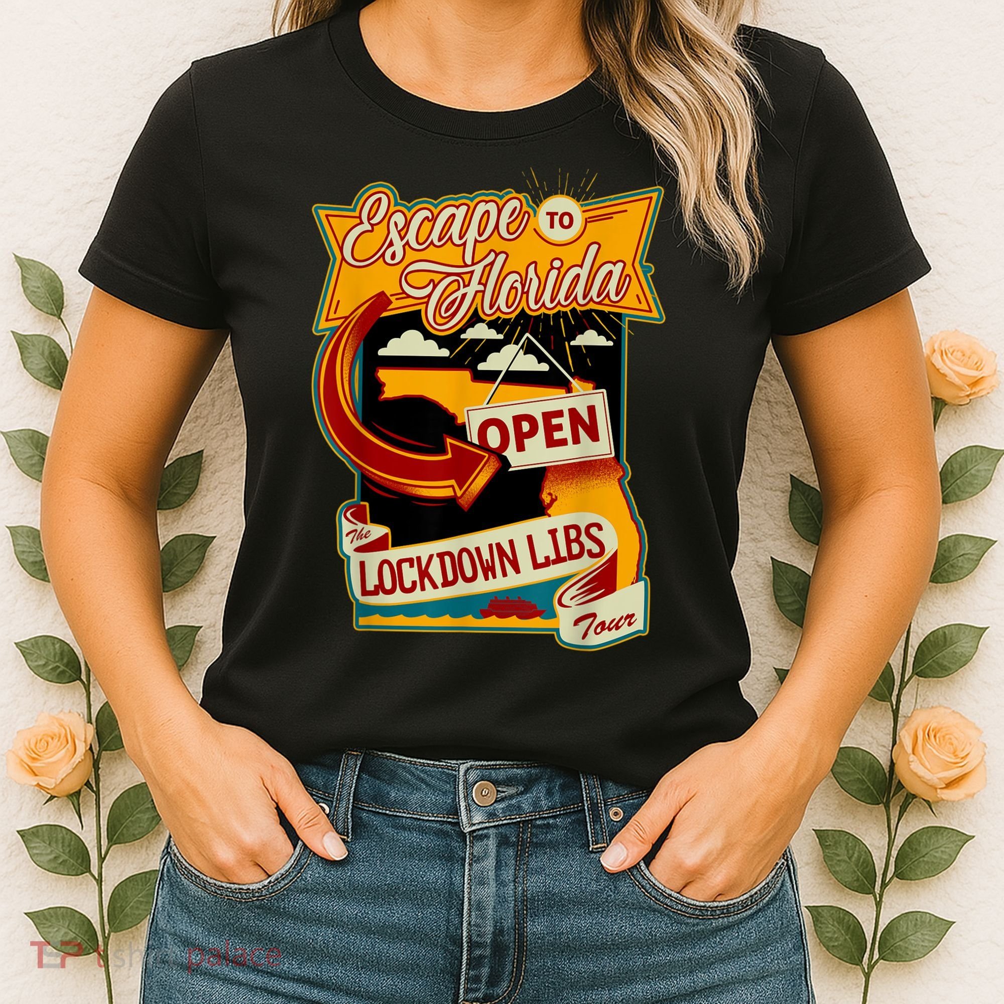 Ron DeSantis Escape To Florida Vinatge Women's T-Shirt