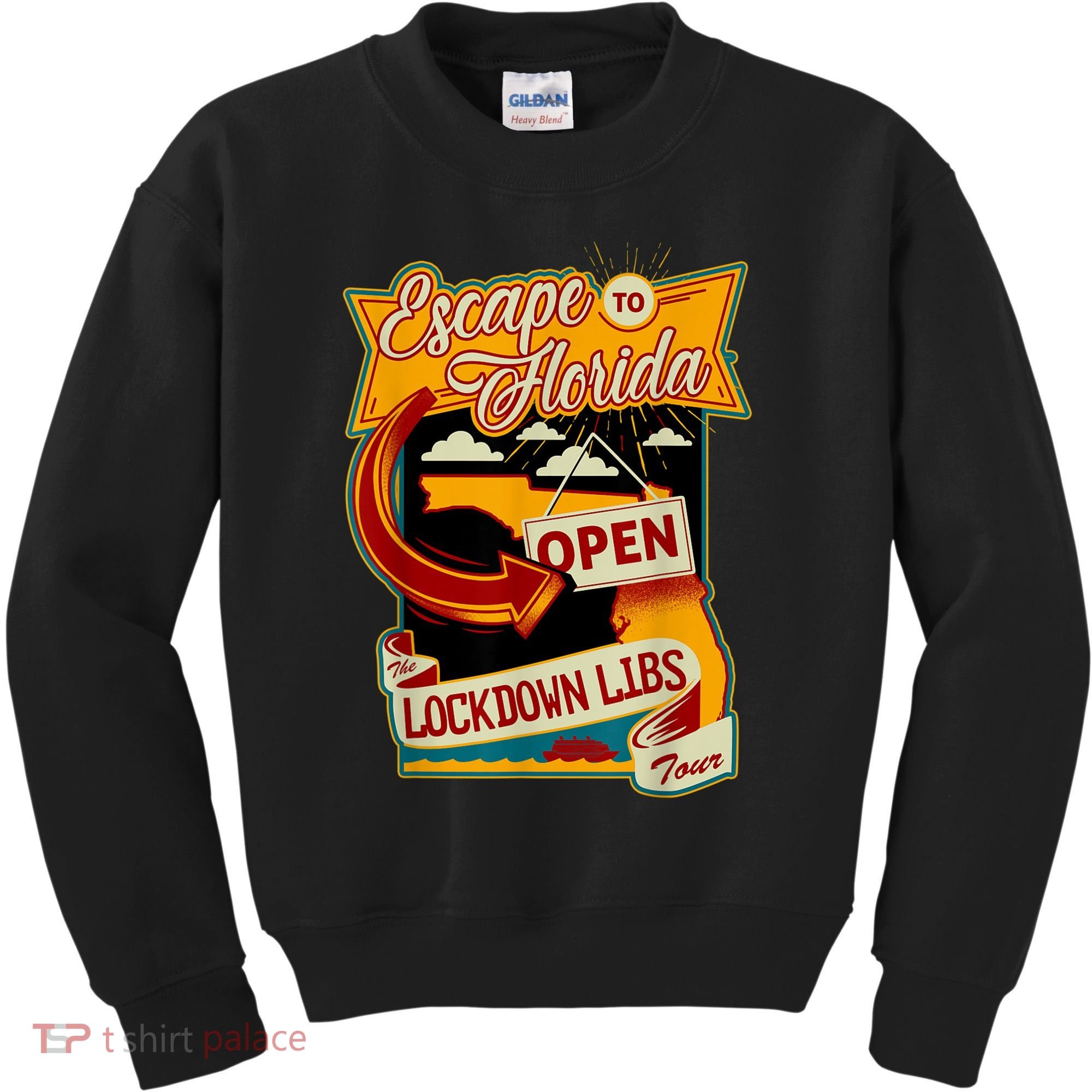 Ron DeSantis Escape To Florida Vinatge Kids Sweatshirt