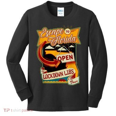 Ron DeSantis Escape To Florida Vinatge Kids Long Sleeve Shirt