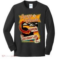 Ron DeSantis Escape To Florida Vinatge Kids Long Sleeve Shirt thumb 0