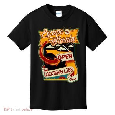 Ron DeSantis Escape To Florida Vinatge Kids T-Shirt