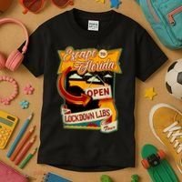 Ron DeSantis Escape To Florida Vinatge Kids T-Shirt thumb 3