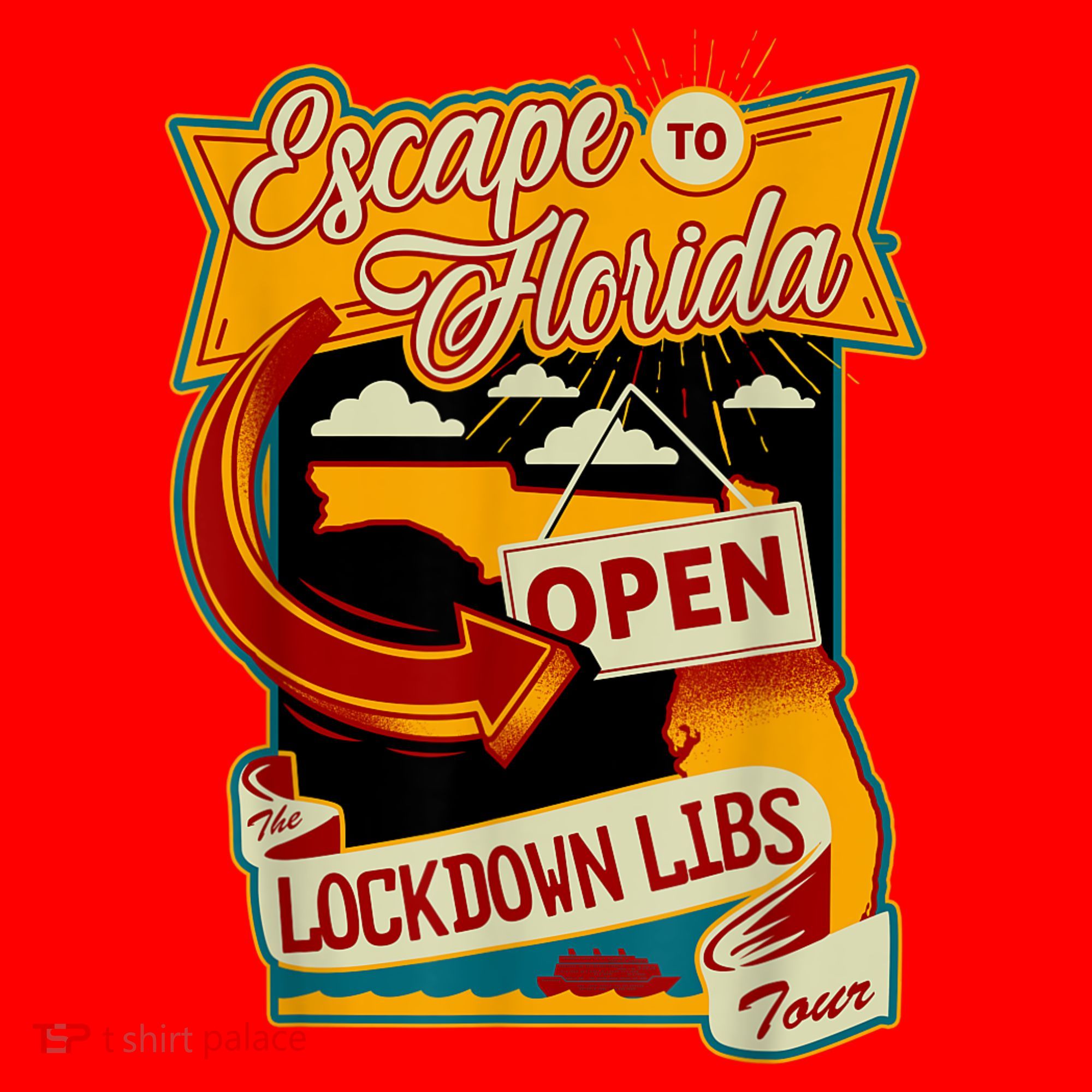 Ron DeSantis Escape To Florida Vinatge Santa Hat