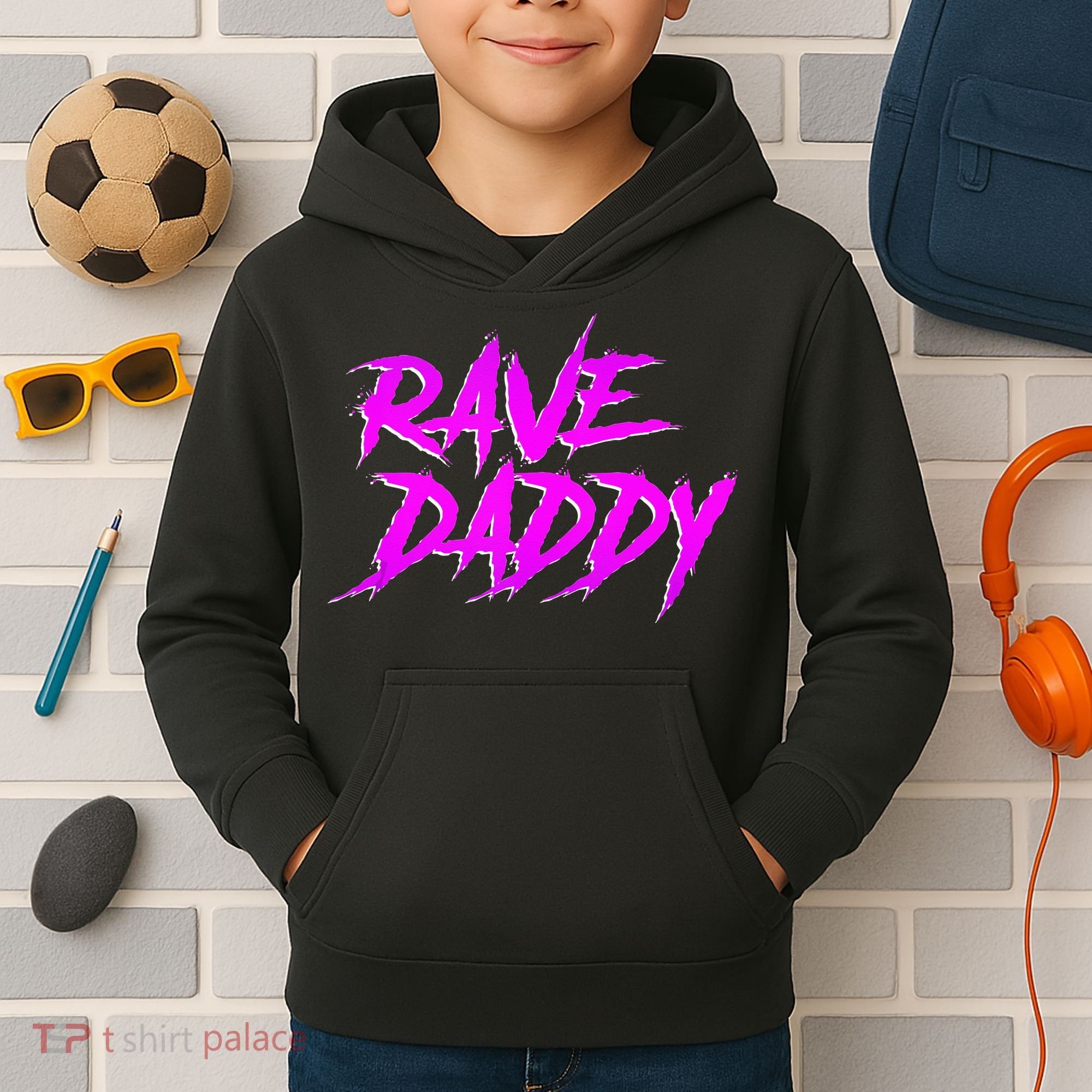 Rave Daddy EDM Rave Festival Outfit Kids Hoodie