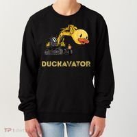Rubber Duck Excavator Construction Site Backhoe Driver Women's Sweatshirt thumb 0