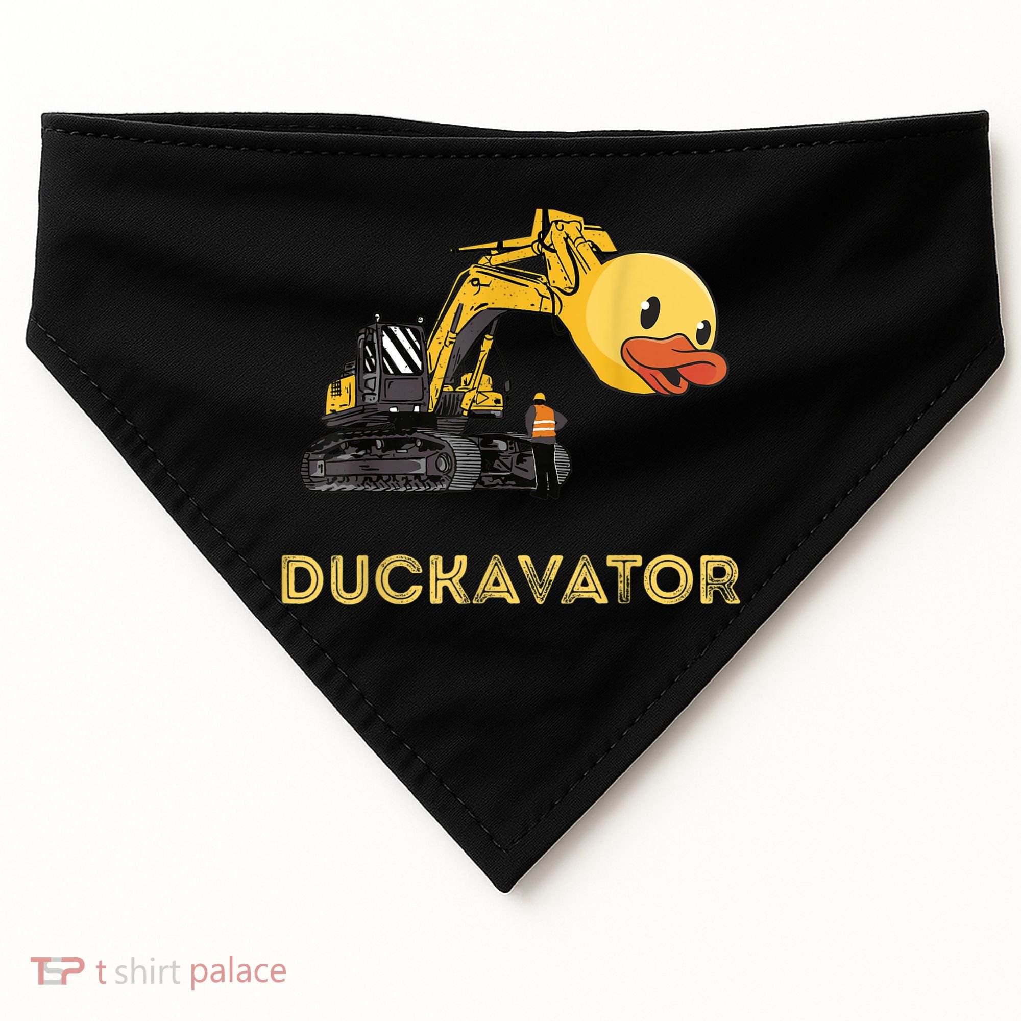 Rubber Duck Excavator Construction Site Backhoe Driver USA-Made Doggie Bandana