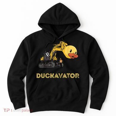 Rubber Duck Excavator Construction Site Backhoe Driver Hoodie