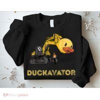 Rubber Duck Excavator Construction Site Backhoe Driver Sweatshirt thumb 2