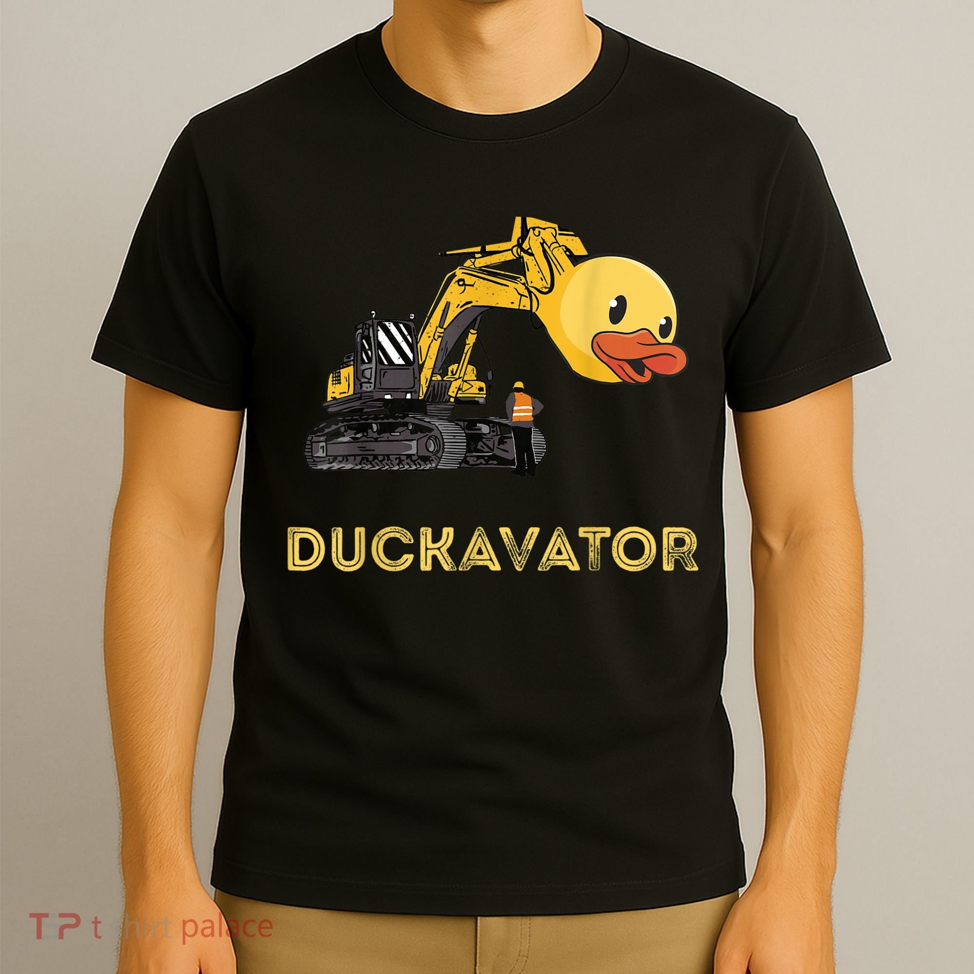 Rubber Duck Excavator Construction Site Backhoe Driver T-Shirt