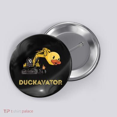Rubber Duck Excavator Construction Site Backhoe Driver Button
