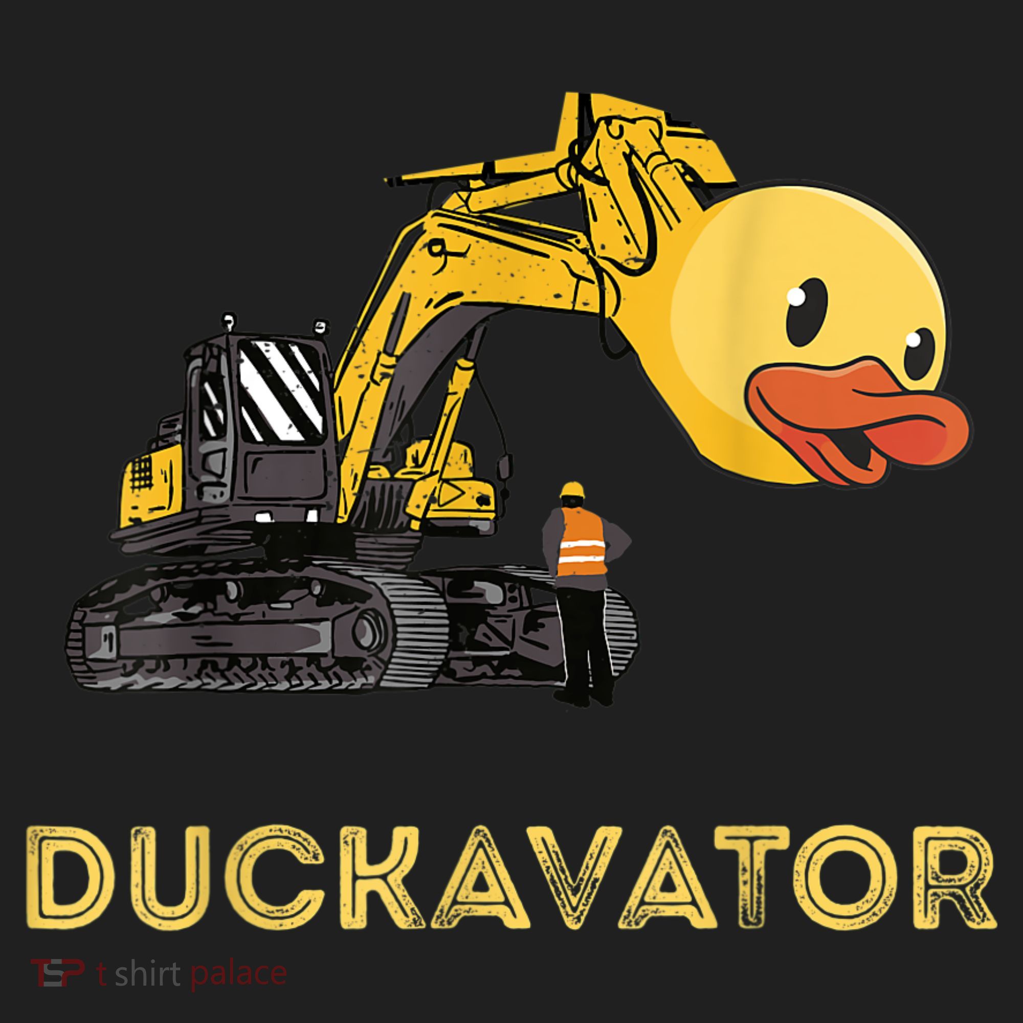 Rubber Duck Excavator Construction Site Backhoe Driver Beanie