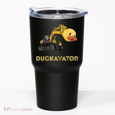 Rubber Duck Excavator Construction Site Backhoe Driver Tumbler