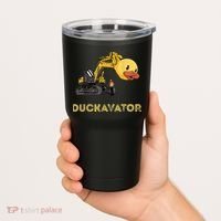 Rubber Duck Excavator Construction Site Backhoe Driver Tumbler thumb 2
