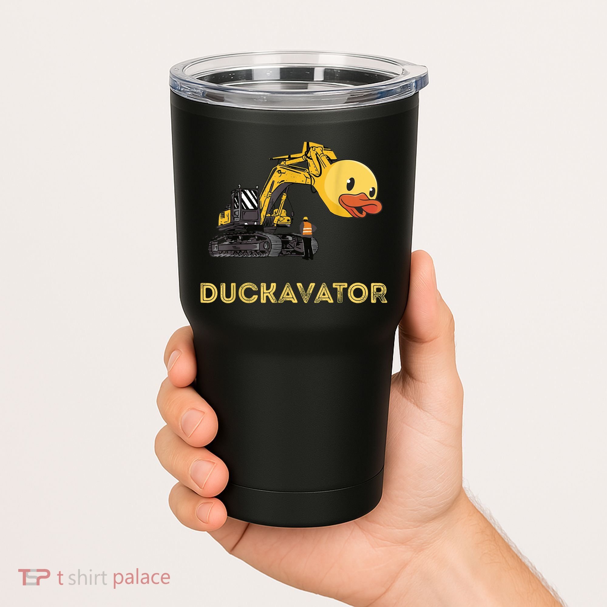 Rubber Duck Excavator Construction Site Backhoe Driver Tumbler