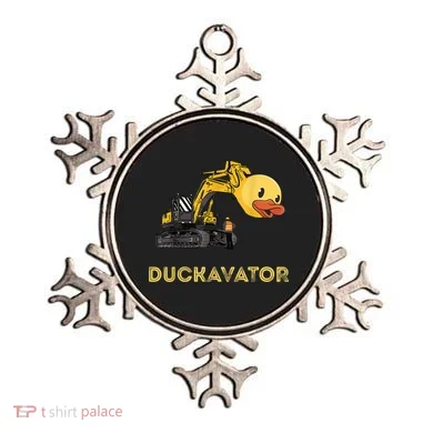 Rubber Duck Excavator Construction Site Backhoe Driver Ornament