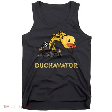 Rubber Duck Excavator Construction Site Backhoe Driver Tank Top