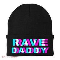 Rave Daddy EDM Music Festival Father Optical Illusion Trippy Beanie thumb 0