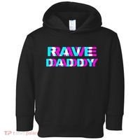 Rave Daddy EDM Music Festival Father Optical Illusion Trippy Toddler Hoodie thumb 0
