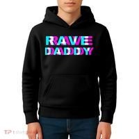 Rave Daddy EDM Music Festival Father Optical Illusion Trippy Kids Hoodie thumb 4