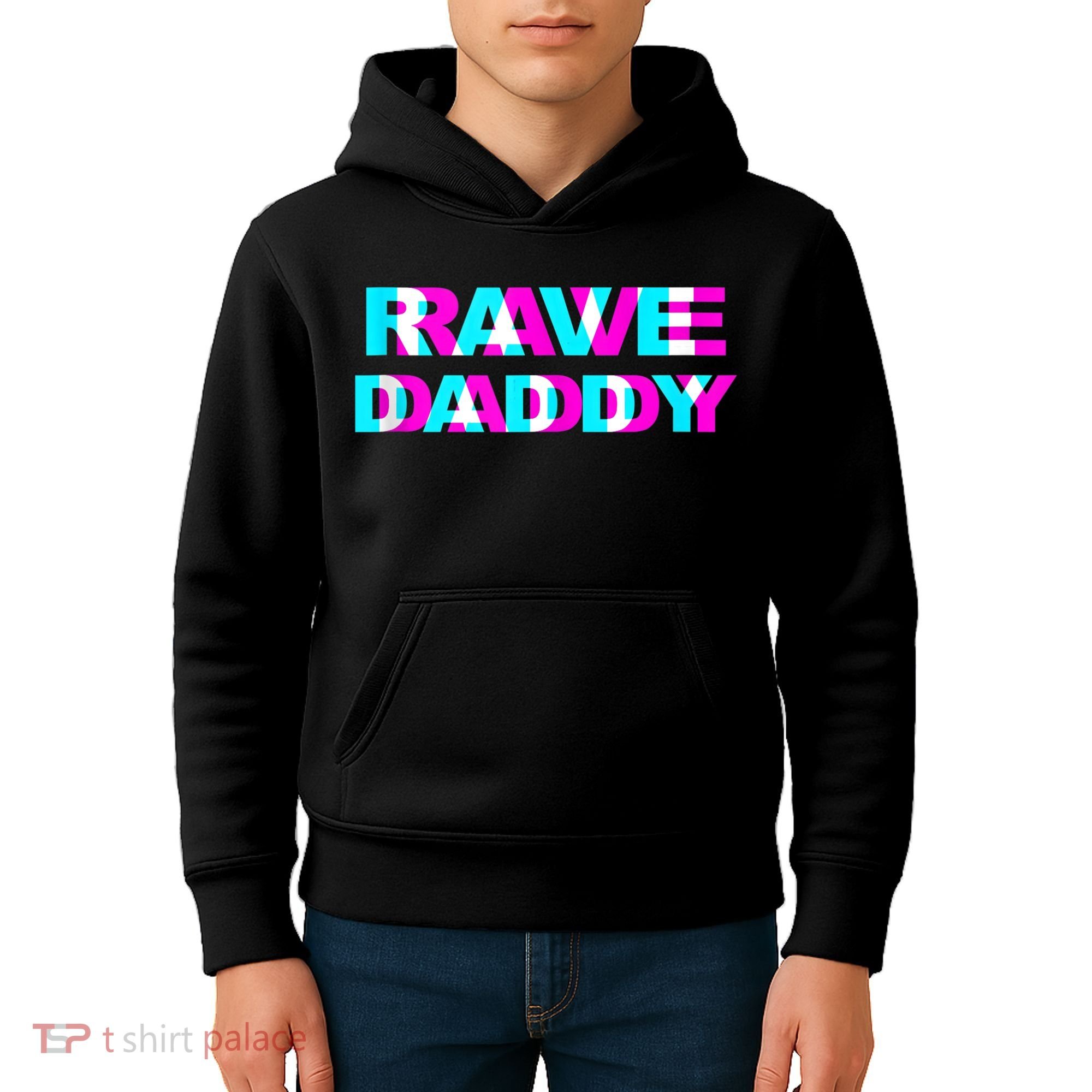 Rave Daddy EDM Music Festival Father Optical Illusion Trippy Kids Hoodie