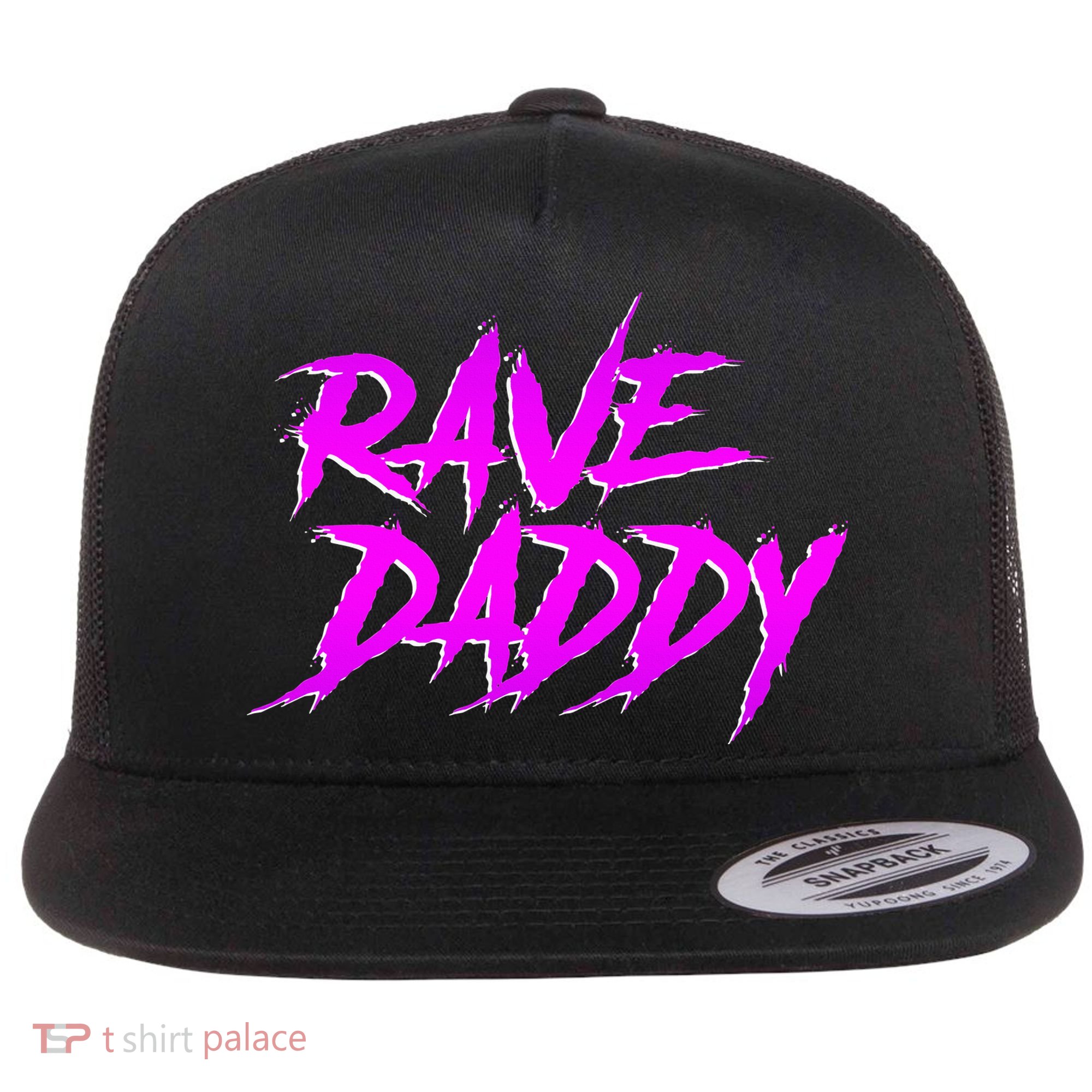 Rave Daddy Edm Rave Festival Flat Bill Trucker Hat