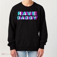 Rave Daddy EDM Music Festival Father Optical Illusion Trippy Women's Sweatshirt thumb 0